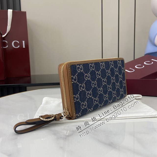 Gucci專櫃古馳最新款拉鏈錢包男女款長夾錢包 jh2769型號：819122